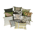 Cushion Home ESPRIT Green Beige Palms Boho 45 x 5 x 45 cm