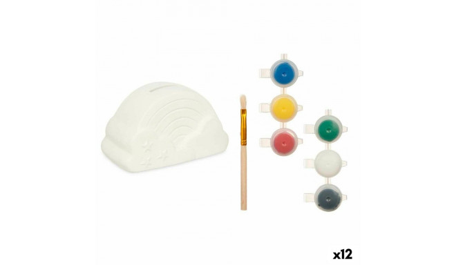 Krājkastīte apgleznošanai Pincello BS2660 Balts 13,9 x 8,4 x 9,6 cm Varavīksni (12 gb.)