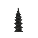 Decorative Figure Home ESPRIT Black Oriental 9 x 9 x 41 cm