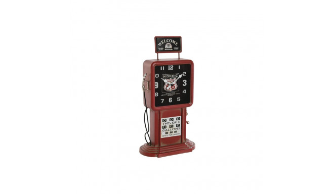 Table clock Home ESPRIT Red Metal gasolinera 18 x 10 x 34 cm