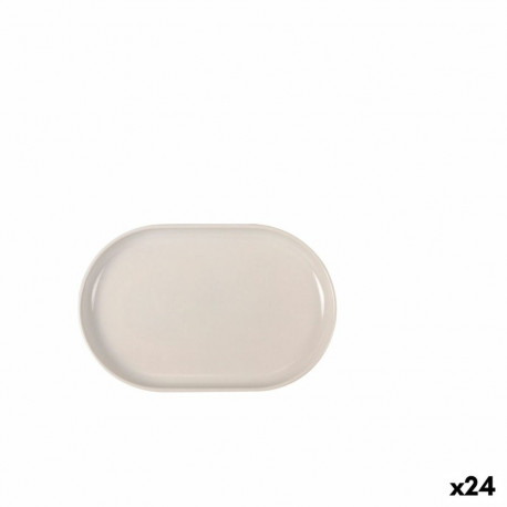 Suupistete alus La Mediterránea Ivory ovaalne 20 x 13 x 2 cm (24 Ühikut)