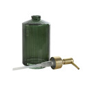 Soap Dispenser Home ESPRIT Green Golden Aluminium Crystal ABS 8 x 8 x 19,5 cm