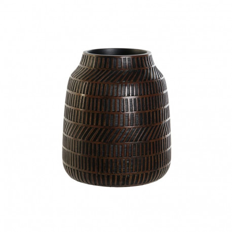Vase Home ESPRIT Brown Black Resin Colonial 19 x 19 x 21 cm