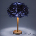 Table lamp bedside feather Art Deco blue CBDPH