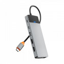 WiWU - HUB 12in1 pro USB3.0x2+USB2.0x2+PD(100W)+USB-C(3.0)+SD/TF(2.0)+HDMIx2(4K30HZ)+VGA (1080P)+LAN