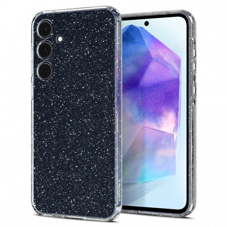 Kaitseümbris Liquid Crystal Glitter, Samsung Galaxy A55 5G, läbipaistev sädelusega, Spigen