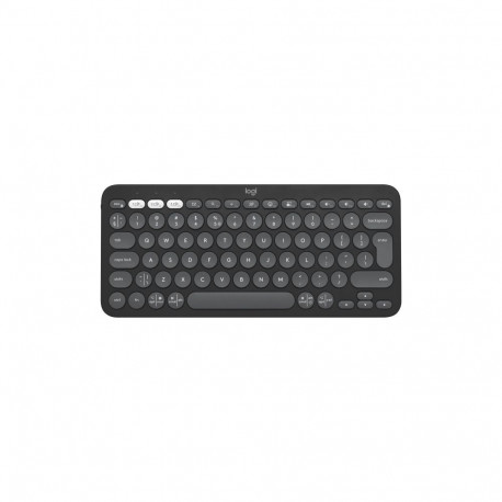 Logitech Pebble Keys 2 K380s Wireless Keyboard, RF Wireless + Bluetooth, US INT, Tonal Graphite