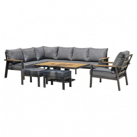 Garden furniture set PARKER 5-parts, grey