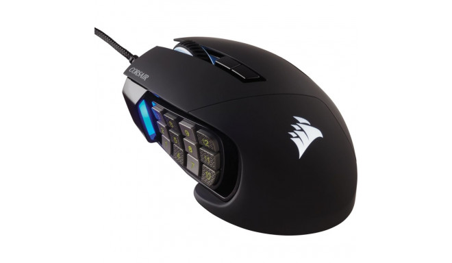 Corsair mängurihiir Scimitar RGB Elite optiline juhtmega 17 klahvi 18000 dpi must