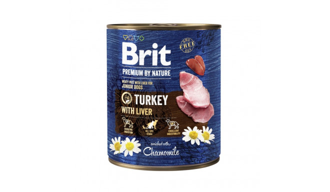 Brit Premium by Nature Turkey with Liver canned food for dogs 800g