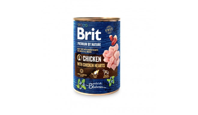 Brit Premium by Nature Chicken with Hearts консервы для собак 400г