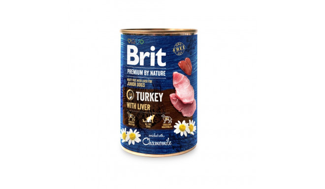 Brit Premium by Nature Turkey with Liver консервы для собак 400г