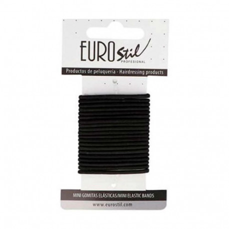 Eurostil juuksekummid mini pack 1tk, must