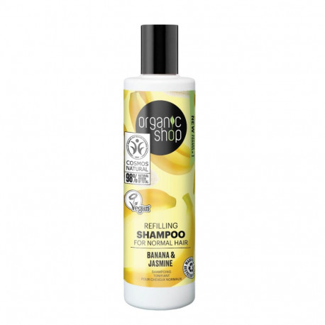 Organic Shop šampoon Banana 280ml normaalsetele juustele täitepakend