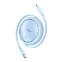 Baseus Free2Draw Mini USB-C - USB-C 100W 1m navíjecí kabel - modrý