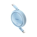Baseus Free2Draw Mini USB-C - USB-C 100W 1m navíjecí kabel - modrý