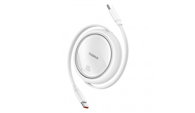 Baseus Free2Draw Mini USB-C - USB-C 100W 1m retractable cable - white