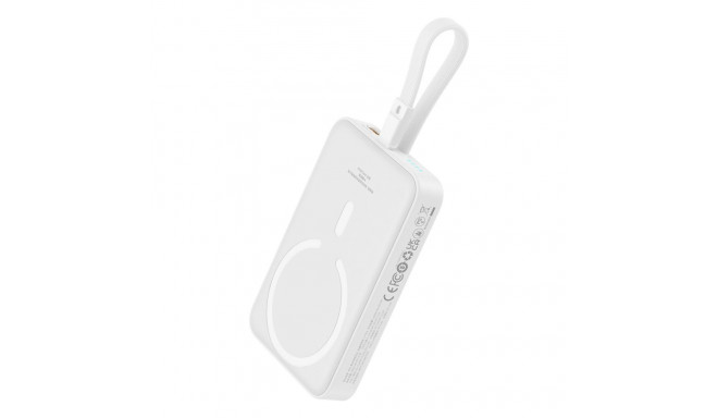 Baseus Magnetic Mini MagSafe 10000mAh 20W powerbank with built-in Lightning cable - white + Baseus S