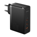 Baseus GaN5 Pro GaN nabíječka 2x USB-C / USB-A 160W - černá + USB-C - USB-C 240W kabel - černá