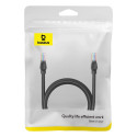 Baseus High Speed ​​​​Cat 5 RJ-45 Ethernet kabel 1000 Mb/s 1,5 m kulatý - černý
