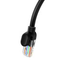 Baseus High Speed ​​​​Cat 5 RJ-45 Ethernet kabel 1000Mb/s 1m kulatý - černý