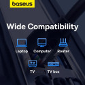 Baseus High Speed ​​​​Cat 5 RJ-45 Ethernet kabel 1000 Mb/s 1,5 m kulatý - černý