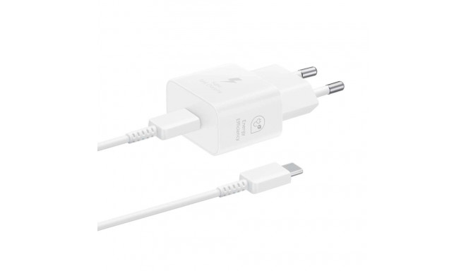 Samsung EP-T2510XWEGEU 25W SFC GaN wall charger with USB-C cable - white