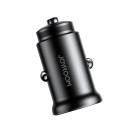 Joyroom JR-CCN06 30W 2x USB-C mini nabíječka do auta kovová - černá