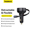 Baseus Enjoyment Pro USB-C (samice) / Lightning (samec) 60W nabíječka do auta - černá