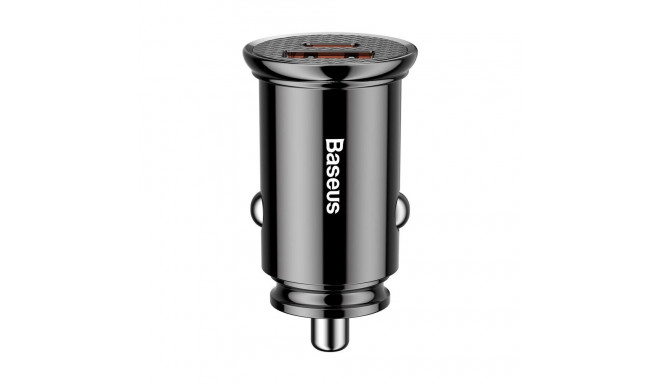 Baseus Circular PPS smart car charger with USB Quick Charge 4.0 QC 4.0 and USB-C PD 3.0 SCP ports bl