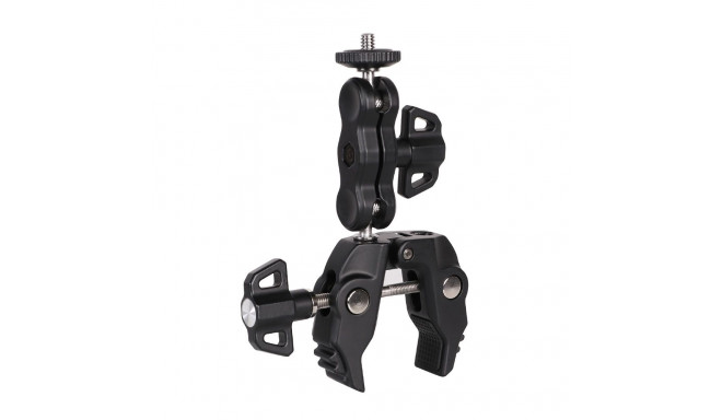 Phone and sports camera holder with clamp