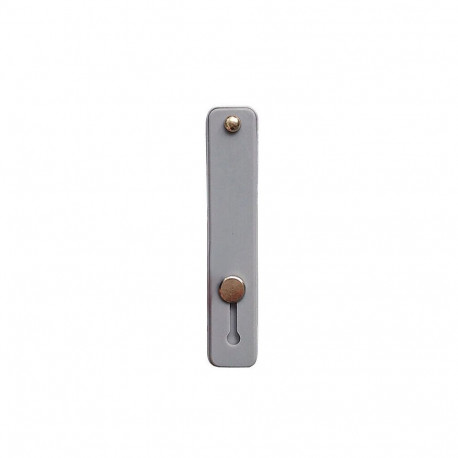 Self-adhesive finger holder with zipper - gray
