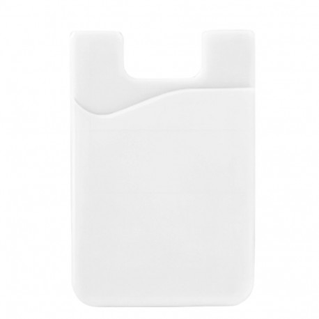 Self-adhesive card case for the back of the phone - white