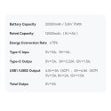 Baseus Baseus Pro 20000mAh 22.5W white powerbank with USB Type A - USB Type C 3A 0.3m cable (PPBD040