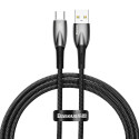 Baseus Glimmer Series rychlonabíjecí kabel USB-A - USB-C 100W 480Mbps 1m černý