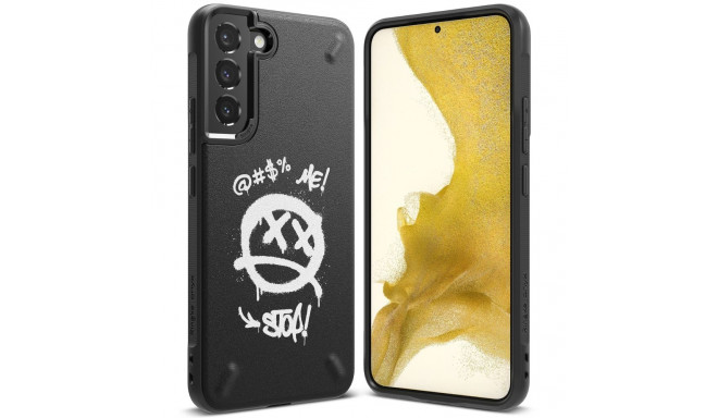 Ringke Onyx Design Durable TPU Cover for Samsung Galaxy S22 + (S22 Plus) black (Graffiti) ()