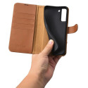 iCarer Haitang Leather Wallet Case Leather Case for Samsung Galaxy S22 + (S22 Plus) Wallet Housing C