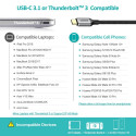 Choetech kit adapter HUB USB Type C - HDMI 2.0 (3840 x 2160 @ 60Hz) gray (HUB-H12) + USB cable Type 