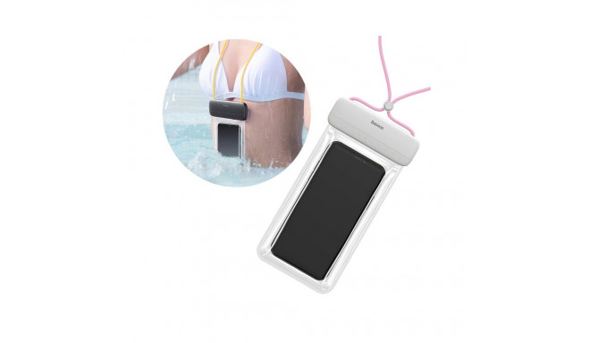 Baseus universal waterproof cover phone case (max 7.2&#39;&#39;) for swimming pool IPX8 pink (ACFSD-