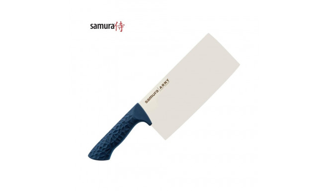 Samura Arny Asian Kitchen hatchetknife 209mm AUS-8 navy peony TPE comfort handle HRC 59