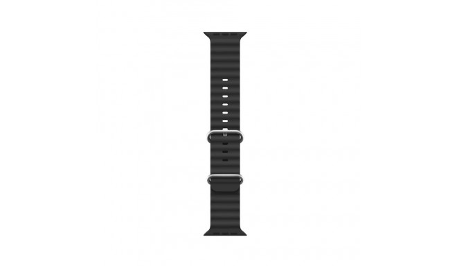 iWear S1 soonega pehme silikoonist 20 mm rihm Apple Watchile 49 mm / 45 mm / 44 mm / 42 mm must