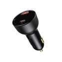 Baseus Superme Car charger  USB  USB-C  100W + USB-C cable (black)