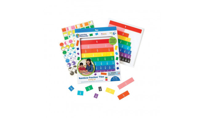 Rainbow Fraction Tiles With Tray Learning Resources LER 0615