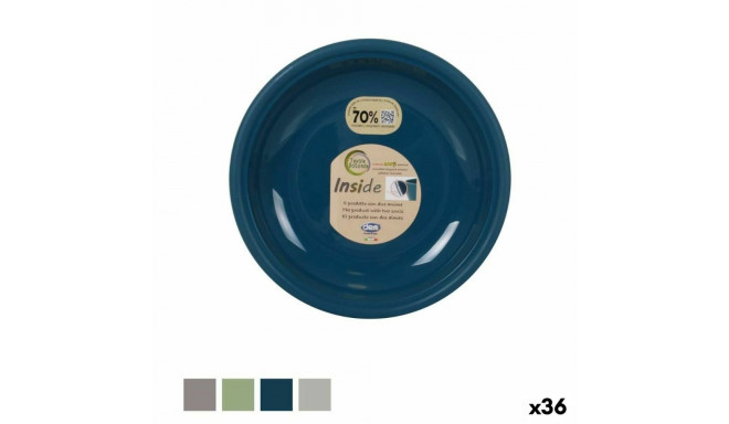 Flat Plate Dem Inside Plastic Ø 25 x 25 x 2 cm (36 Units)