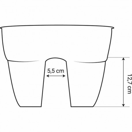 Taimepott EDA Punane Plastmass Ovaal Kaasaegne