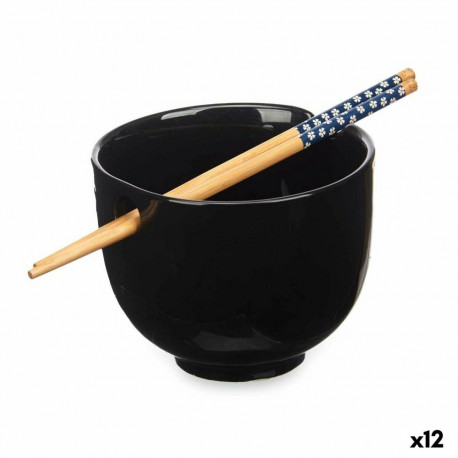 Блюдо Kinvara B10067A-N Чёрный Бамбук 24 x 10,7 x 13,3 cm Трости asiatico/oriental (12 штук)