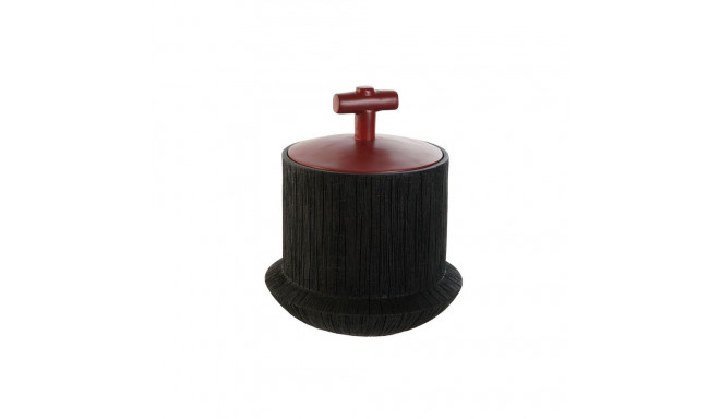 Tibori Nõu Home ESPRIT Must Punane Vaik Idamaine 22 x 22 x 25 cm