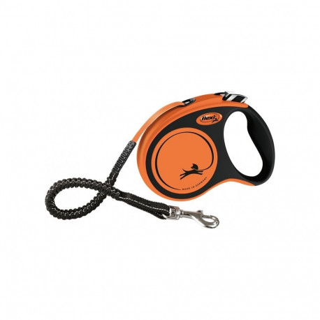 Jalutusrihm flexi Xtreme S Lint 5m must/oranz