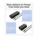 PremiumCord USB 3.2 Superspeed HUB 7-port with port switches