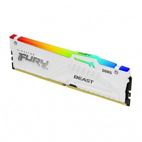Kingston Technology FURY Beast 128GB 5600MT/s DDR5 CL40 DIMM (Komplekt 4) Valge RGB XMP